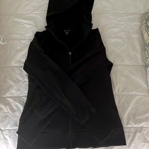 Athletica black sweatshirt front zip with hood